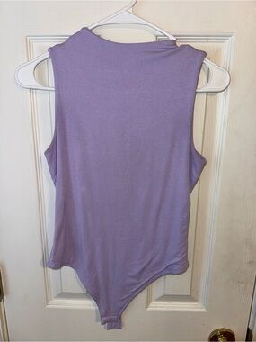 Live in the Moment Purple Sleeveless Bodysuit Size Medium Like New